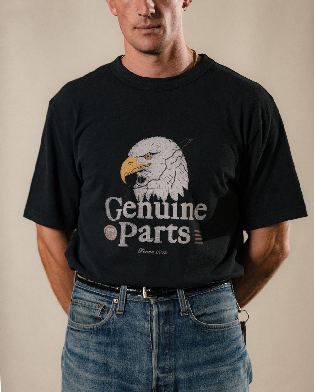 Genuine Parts T-Shirt - Heavy Washed Black