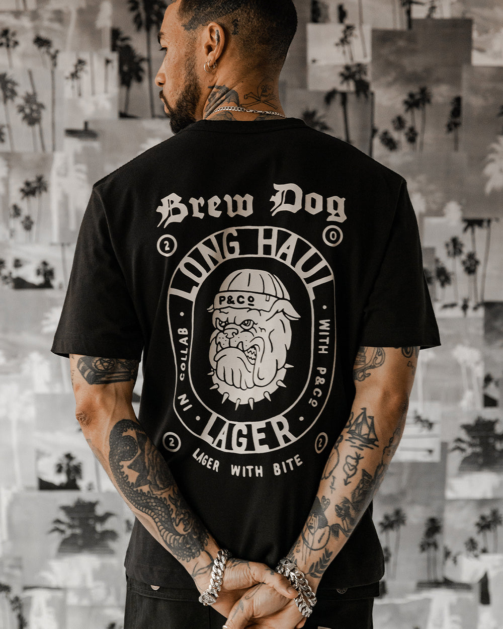 T-shirt Long Haul Lager - Noir délavé 