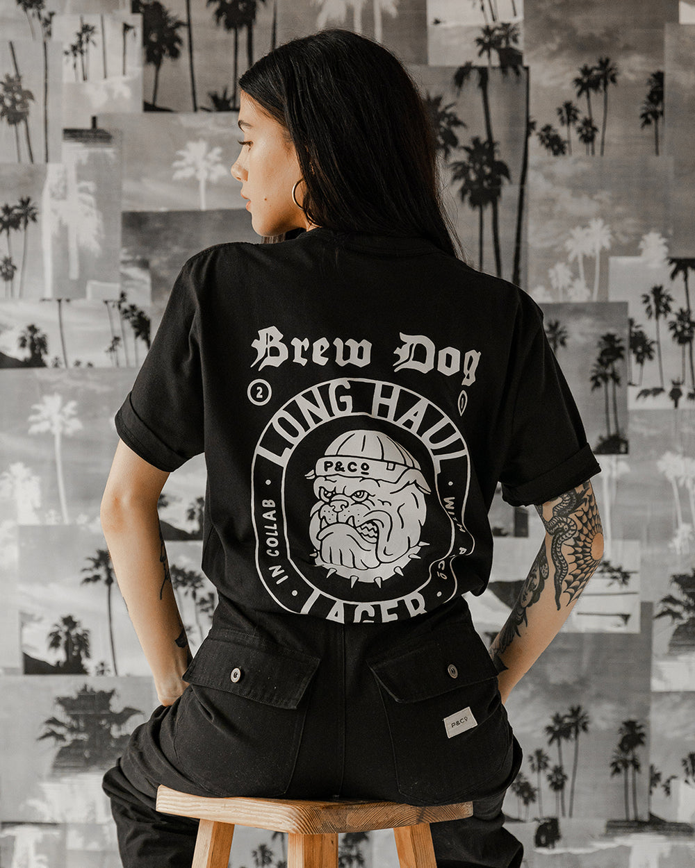 T-shirt Long Haul Lager - Noir délavé 