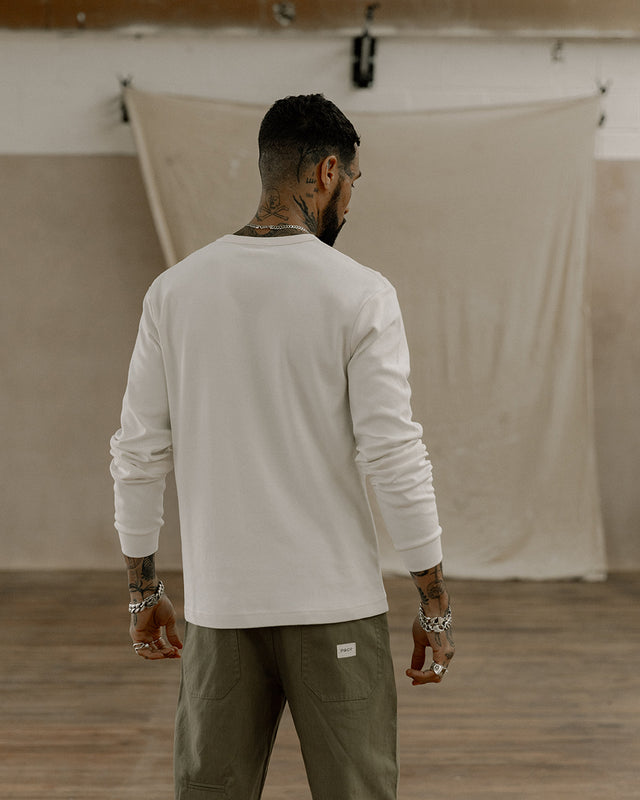 Crafted Heavyweight Henley - Off White