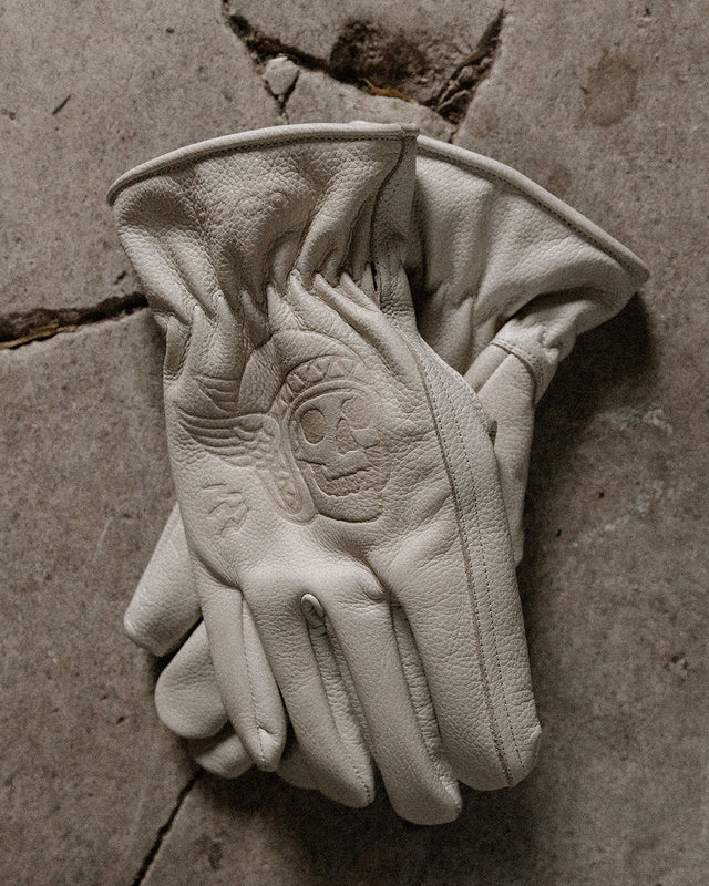 Overhaul Leather Gloves - Bone