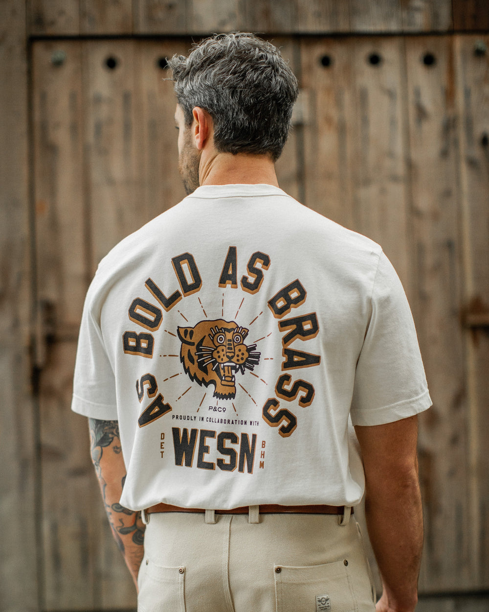 Bold As Brass WESN T-Shirt - Off White