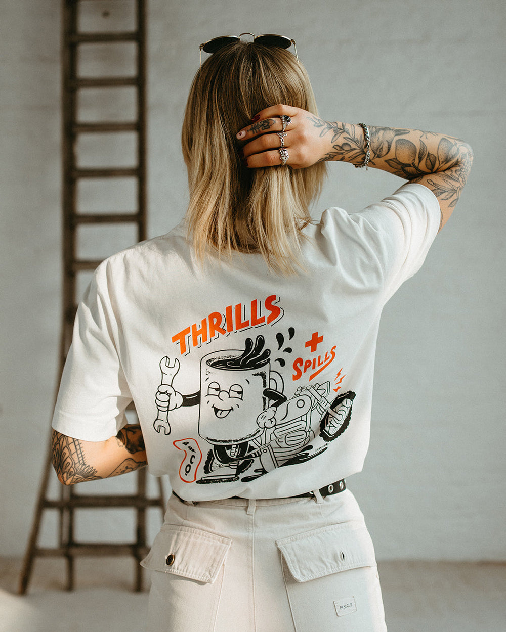 Thrills & Spills T-Shirt - Off White